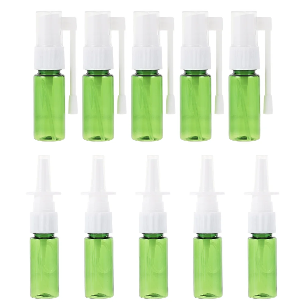 Healifty Glass Containers For Liquids 10Pcs Nasal Spray Bottle Refillable Empty Nasal Sprayer Bottles Nasal Mister Bottle Saline 6 pcs milk bottle mini juice bottles reusable refrigerator glass containers for liquids fruit small