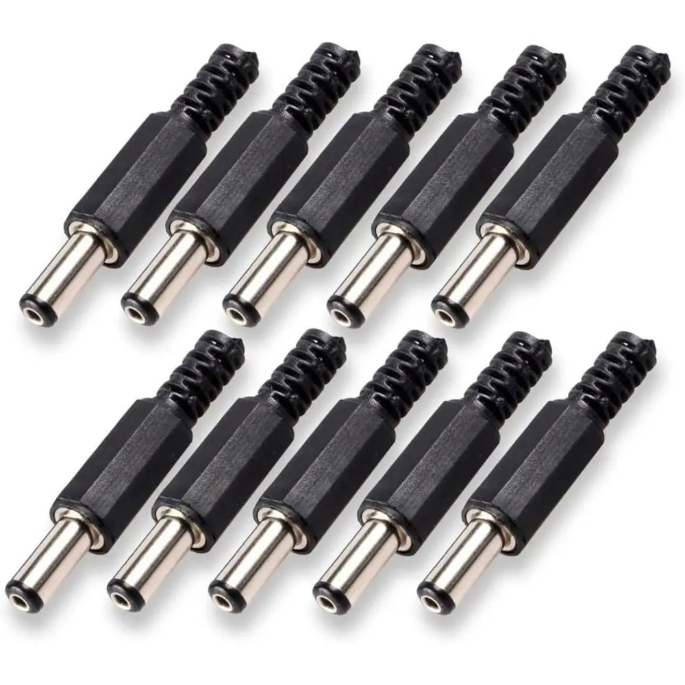 50Pcs Insulator DC 5521 Male to Female Plug DC 5525 Male Plug Adapter DIY Power Supply Power LED Strip Light