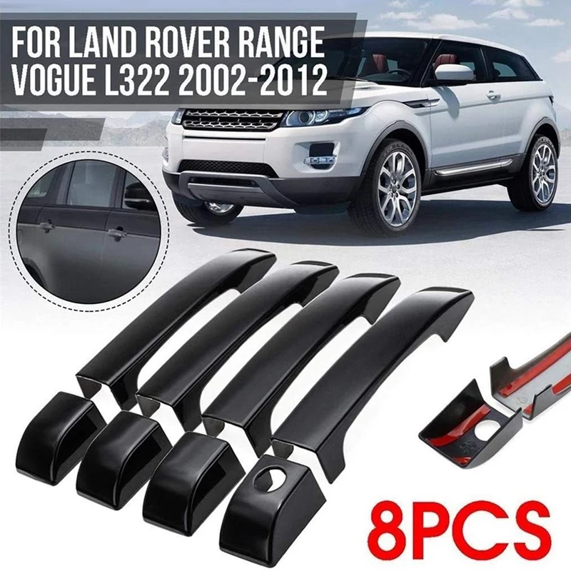 

Car Door Handle Covers Trim Gloss Black Exterior Door Handles Cover For Land Rover Range L322 2002-2012