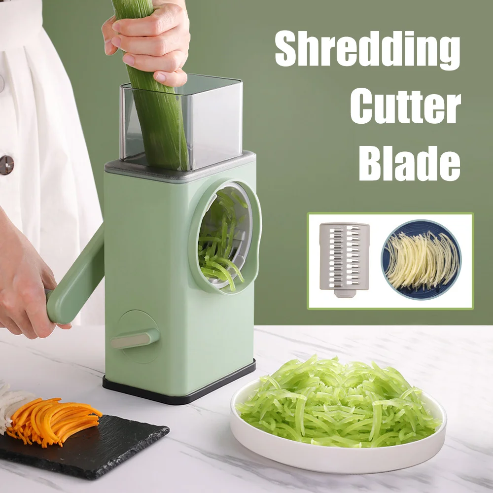 

3 In 1 Manual Roller Vegetable Cutter Multifunctional Slicer Shredder Potato Chopper Rotary Cheese Grater Kitchen Accessories