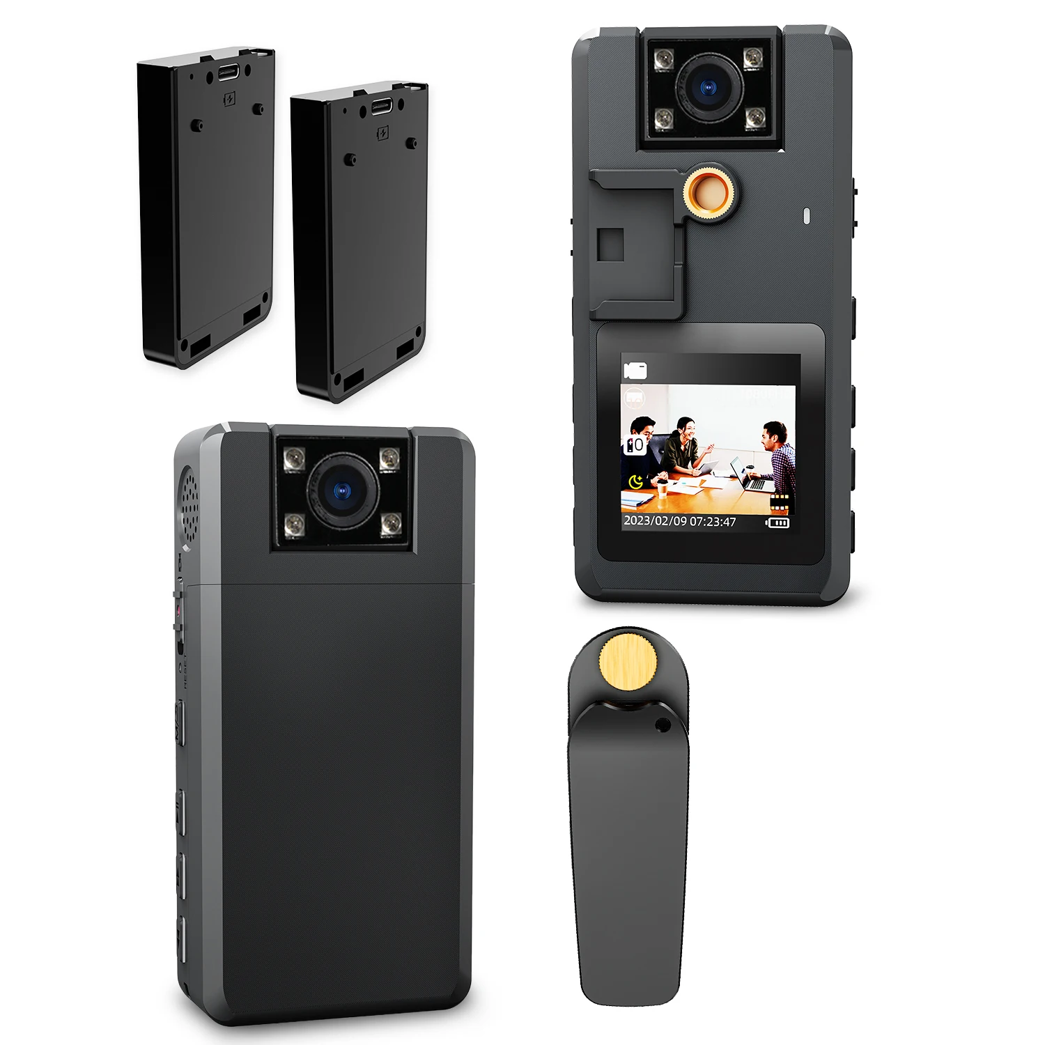 Vandlion-A53-Digital-Body-Mounted-Camera-HD-1080P-1296P-2130mAh-Long ...