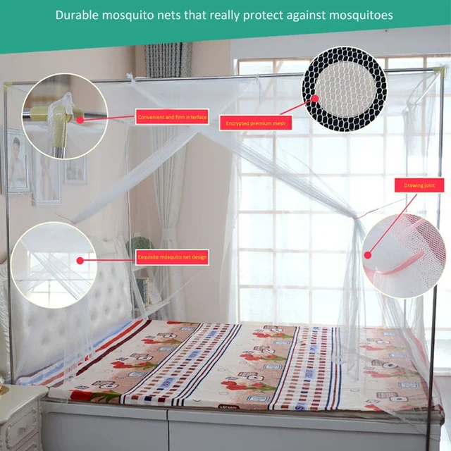 Moustiquaire Blanche pour DorPanier, Rideau Anti-Moustique en Gaze, Filets pour Dortoir, Lits Superposés, Chambre à Coucher, Installation Gratuite, 1 Pièce 3