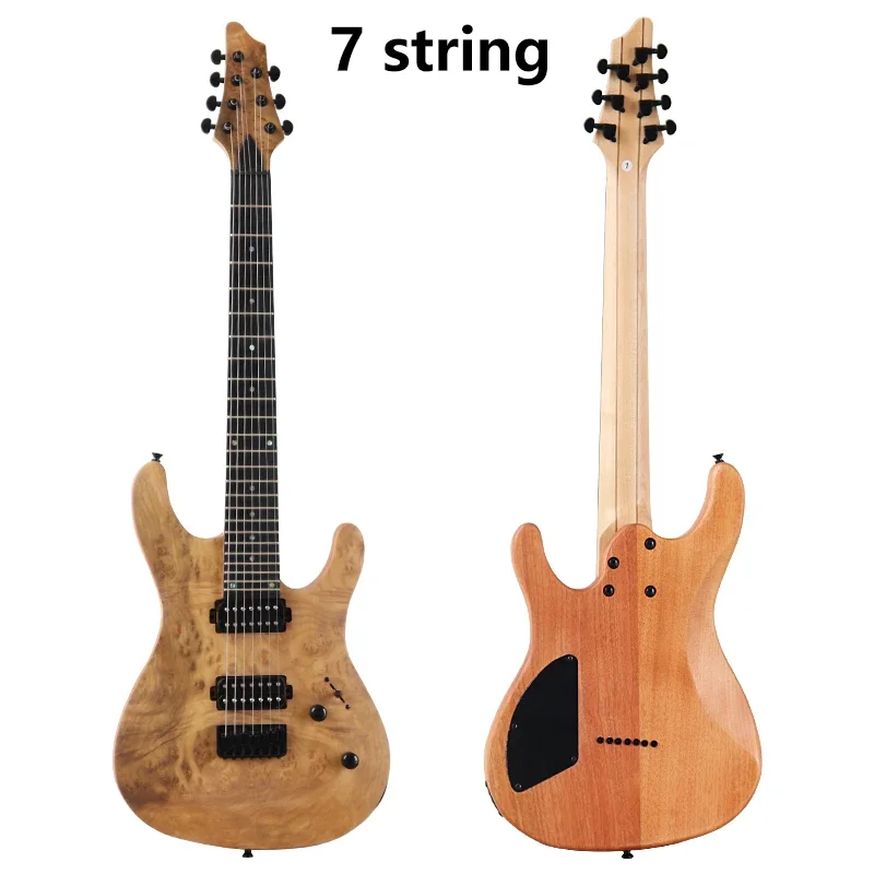 7 String 39 Inch 24 Frets Electric Guitar Natural Color Korea-made Pickup acoustic electric guitar