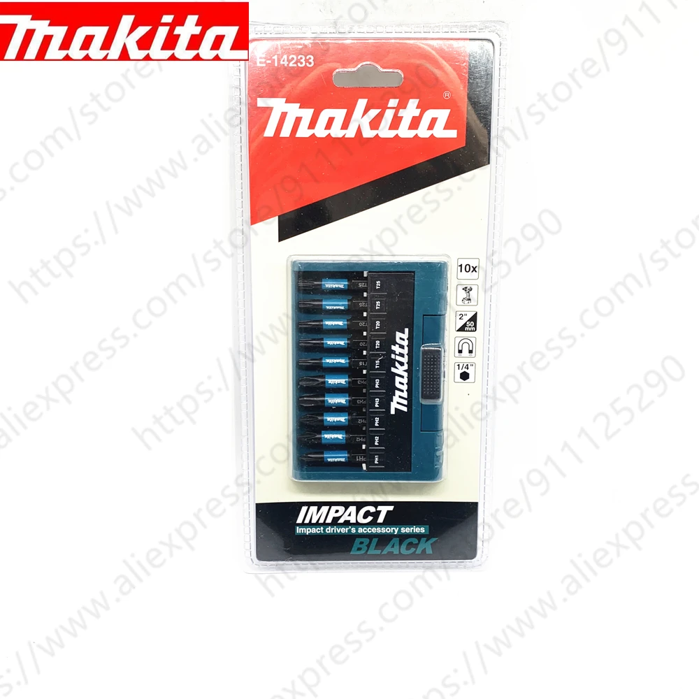 Makita 50 Millimetri 1/4 "Bit Magnetico Ph1 Ph2 Ph3 T15 T20 T25 Bits Set E-14233 Trapano Elettrico