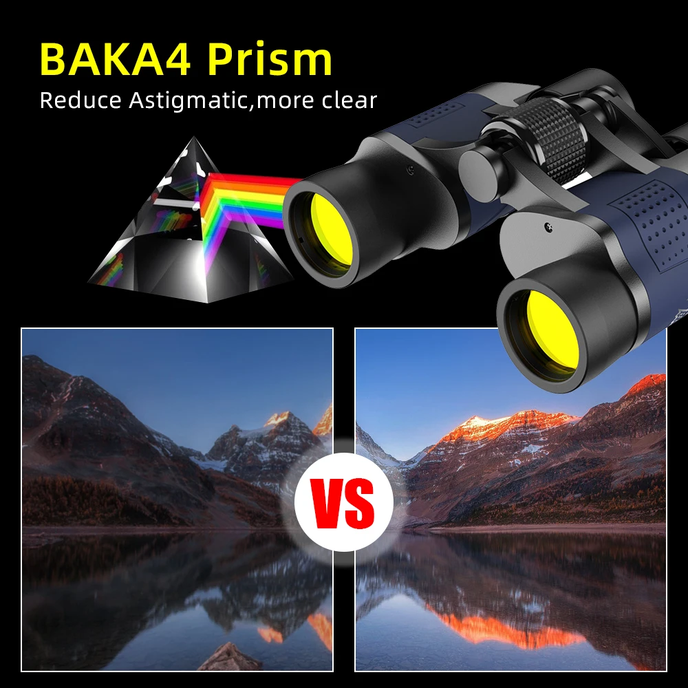 High Clarity Telescope 60X60 Binoculars 3000M Powerful Optical Lens Bak4 Prism Night Vision For Outdoor Hunting Sports Camping 2