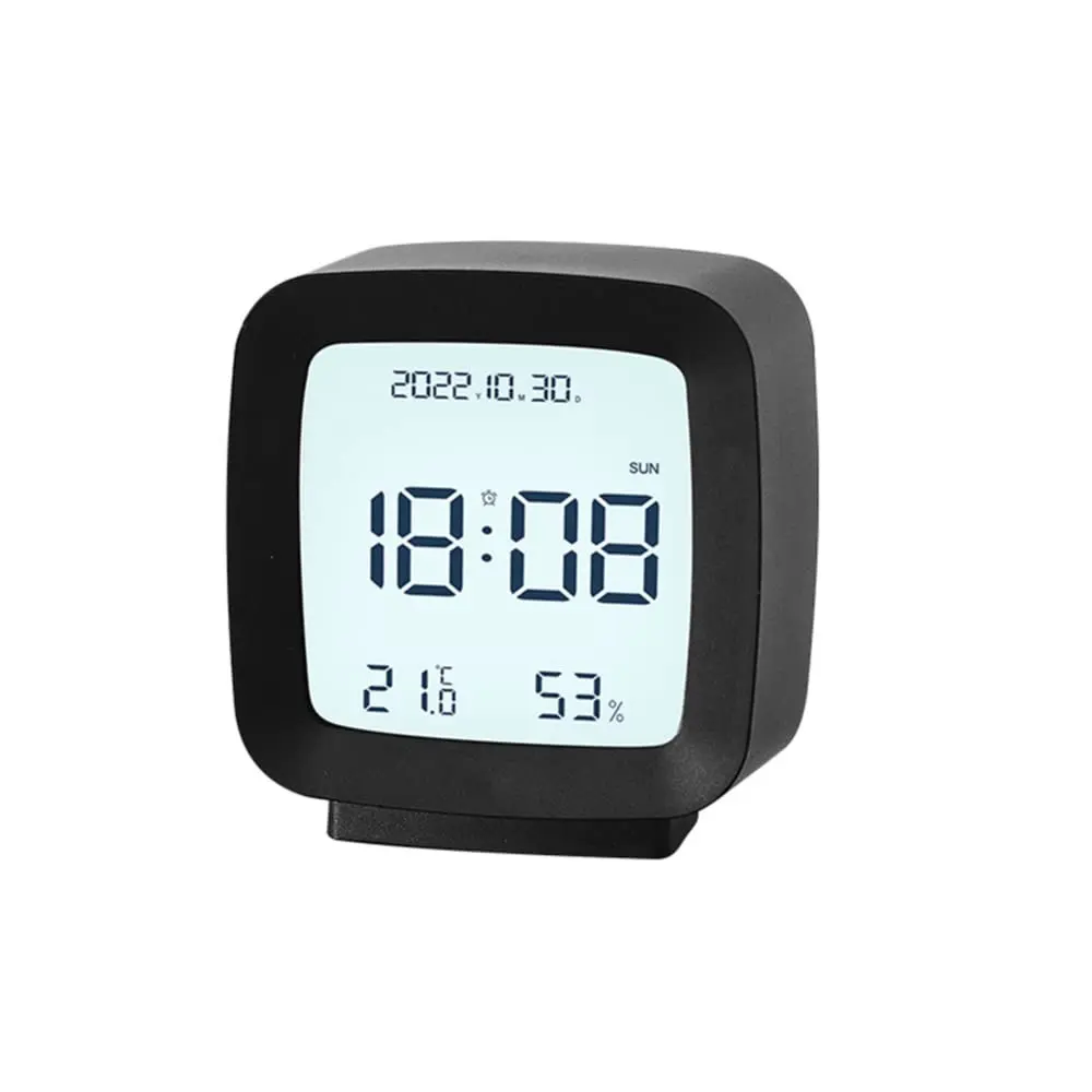 Description Picture 6 of itemLED Digital Alarm Clock Time Date Display Electronic Temperature Humidity Monitor Table Clock For Bedroom Home Office Decor