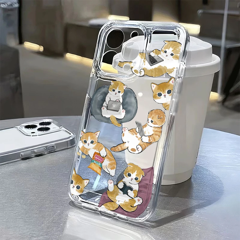 Shark Hat Mofusand Cat Clear Soft Phone Case