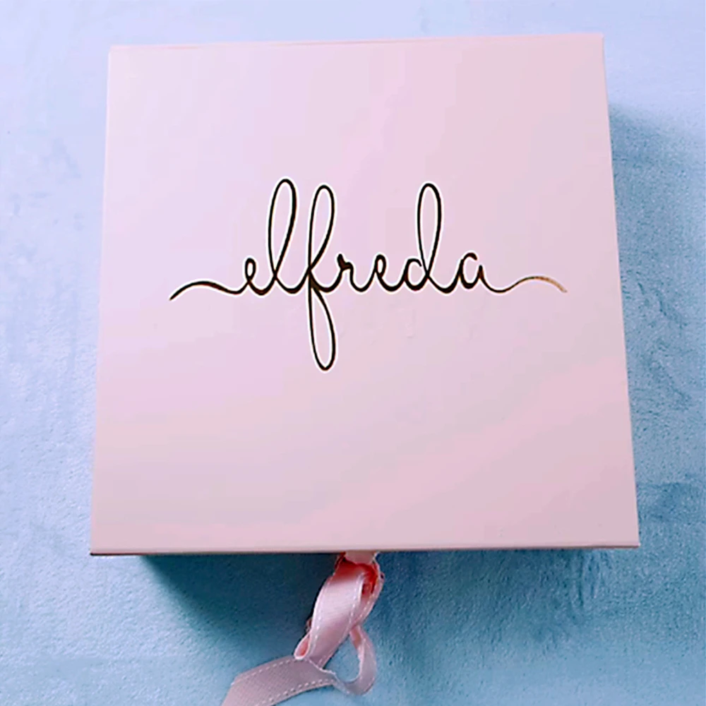 

Personalized noble Gift Box with Name,Real Foil calligraphy,wedding,Bridesmaid Proposal,Bridesmaids Gift,Christmas baptism gift