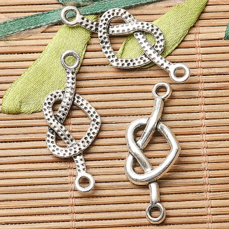 

10pcs 33*13mm Dark Silver Color Heart Link Connector Design EF2656 Beads for Jewelry Making