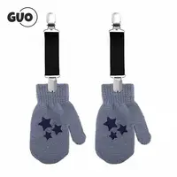4pcs Kids Skiing Gloves Non-Slip Straps Versatile Elastic Glove Mitten Clip Blouse Clasp Linking Straps For Kids Sleeves Gloves 2