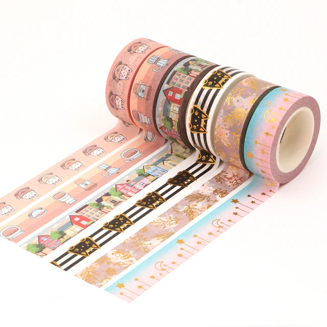 Washi Tape Cute Decorative Adhesive Tape Diy Masking Tape For Stickers  Scrapbooking School Stationery Tape - Washi Tape - AliExpress