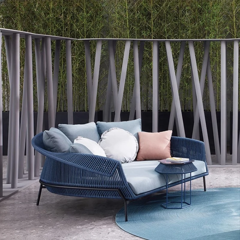 Single Nordic Outdoor Sofa Unique Fancy Individual Loveseat Outdoor Sofa House Lounge Kanepe Hotel Furniture