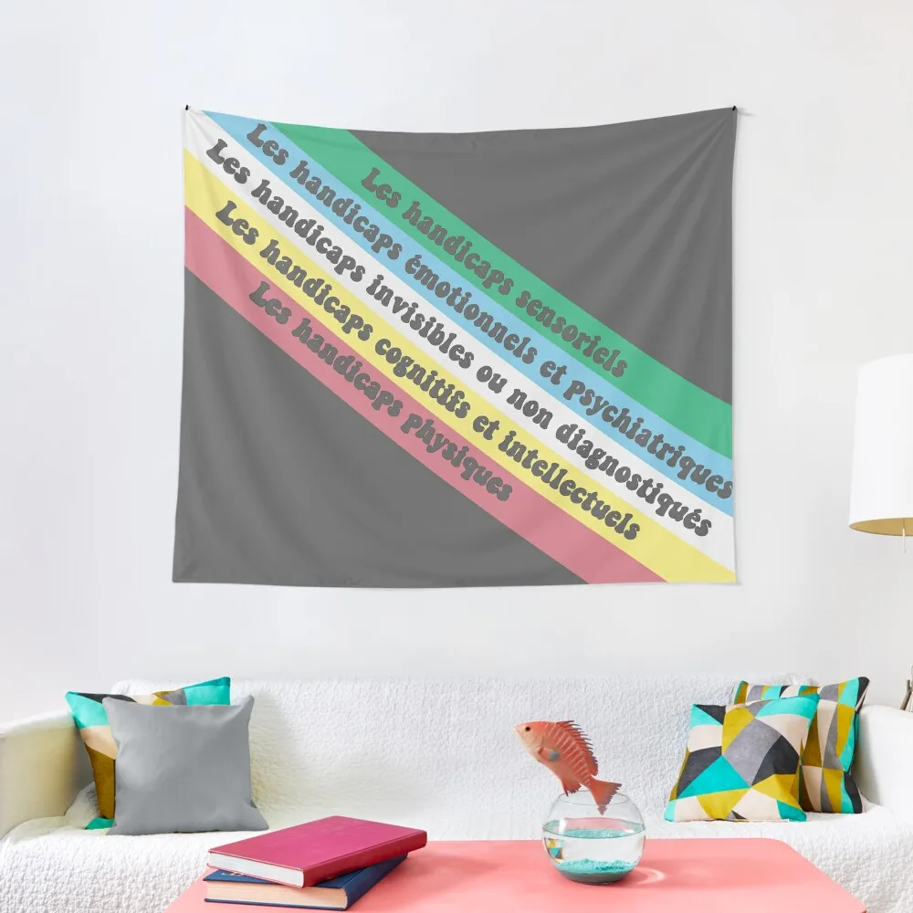 

Drapeau de la fierté des personnes handicapées Tapestry Decoration Room Carpet On The Wall Tapestry