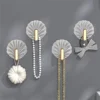 10pcs Trendy Shell Shape Wall Hook Kitchen Bathroom Multifunction Punch Free Hooks Coat Hanger Paste Style Hooks Home Decoration 2