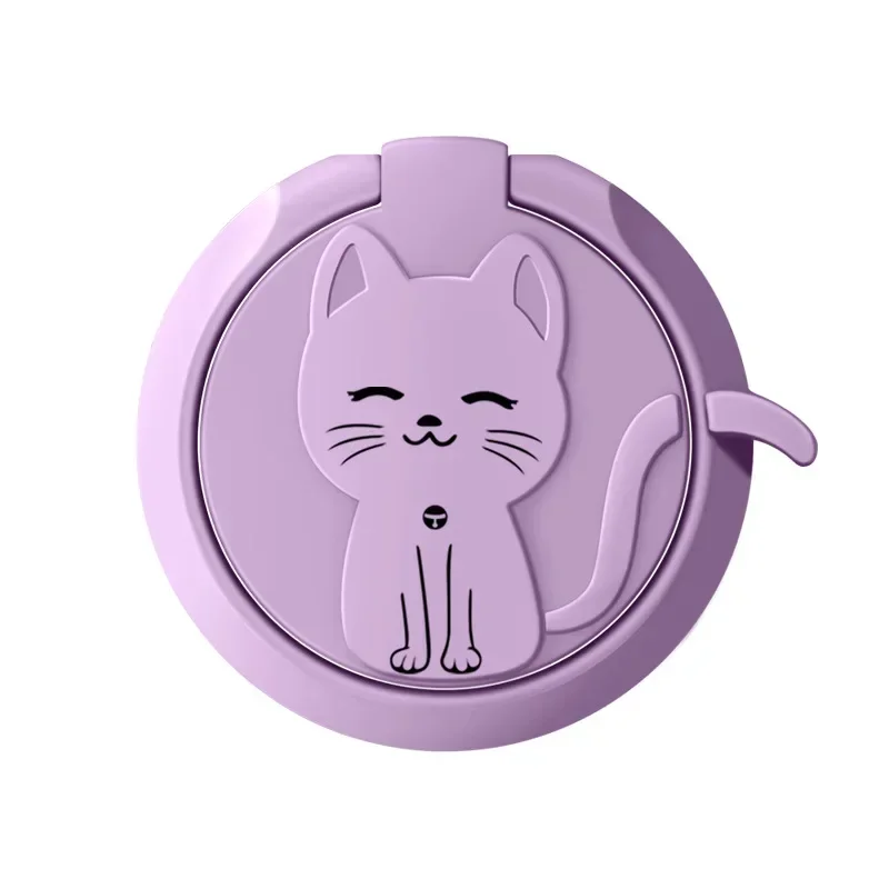 Adorable Cartoon Cat Phone Ring Holder and Stand - Cute Mobile Accessory