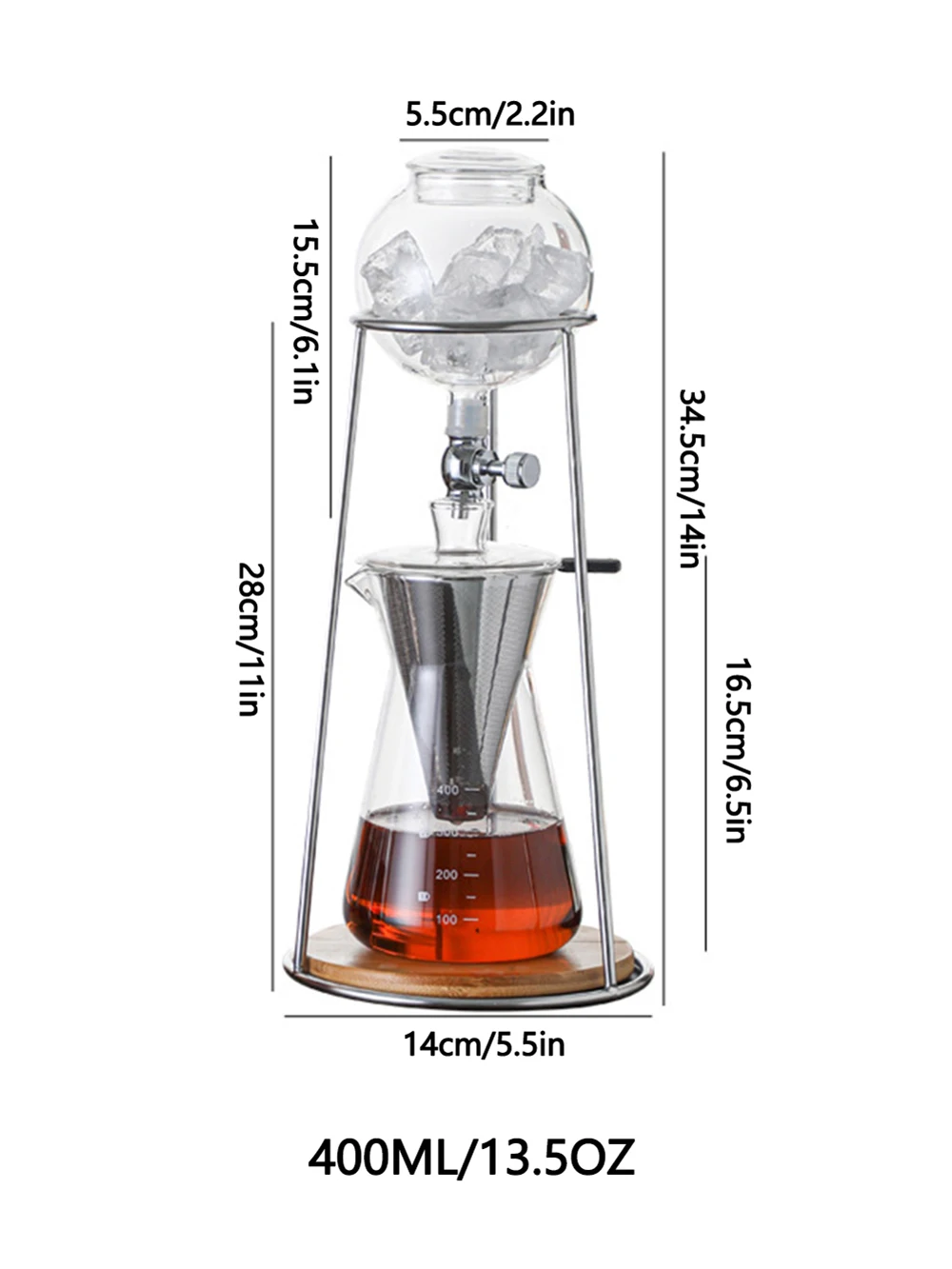 صانع القهوة الباردة، جهاز تقطير القهوة البطيء، وعا...