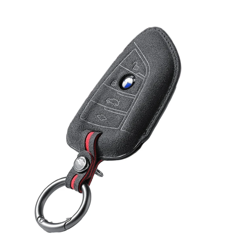 

Leather car key case For BMW X1 X3 X5 X6 X7 F20 F15 F16 F48 G20 G30 G01 G02 G05 G11 G32 1 3 7 Series Keychain Suede Accessories