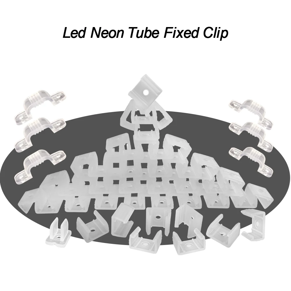 LED Strip Light Fastener Clips LED Strip Clip Plastic Accessories 6mm 8mm 10mm 12mm Flexible Mounting Fixer for Fixing