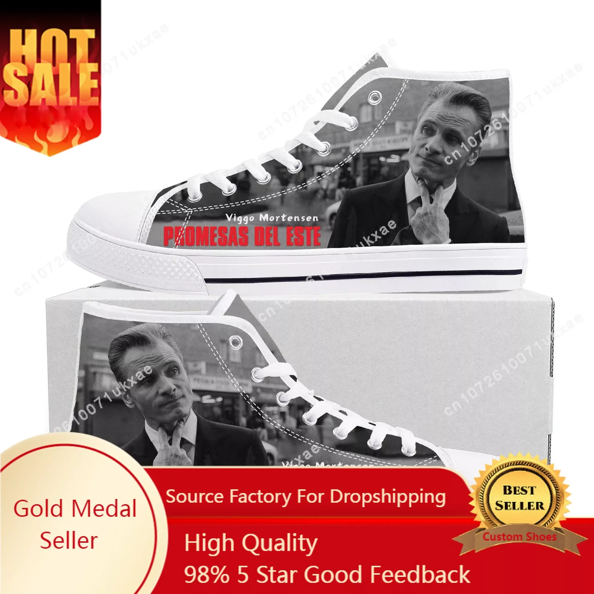 Eastern Promises High Top Sneakers Mens Womens Teenager High Quality Viggo Mortensen Canvas Sneaker Casual Shoe Customize Shoes