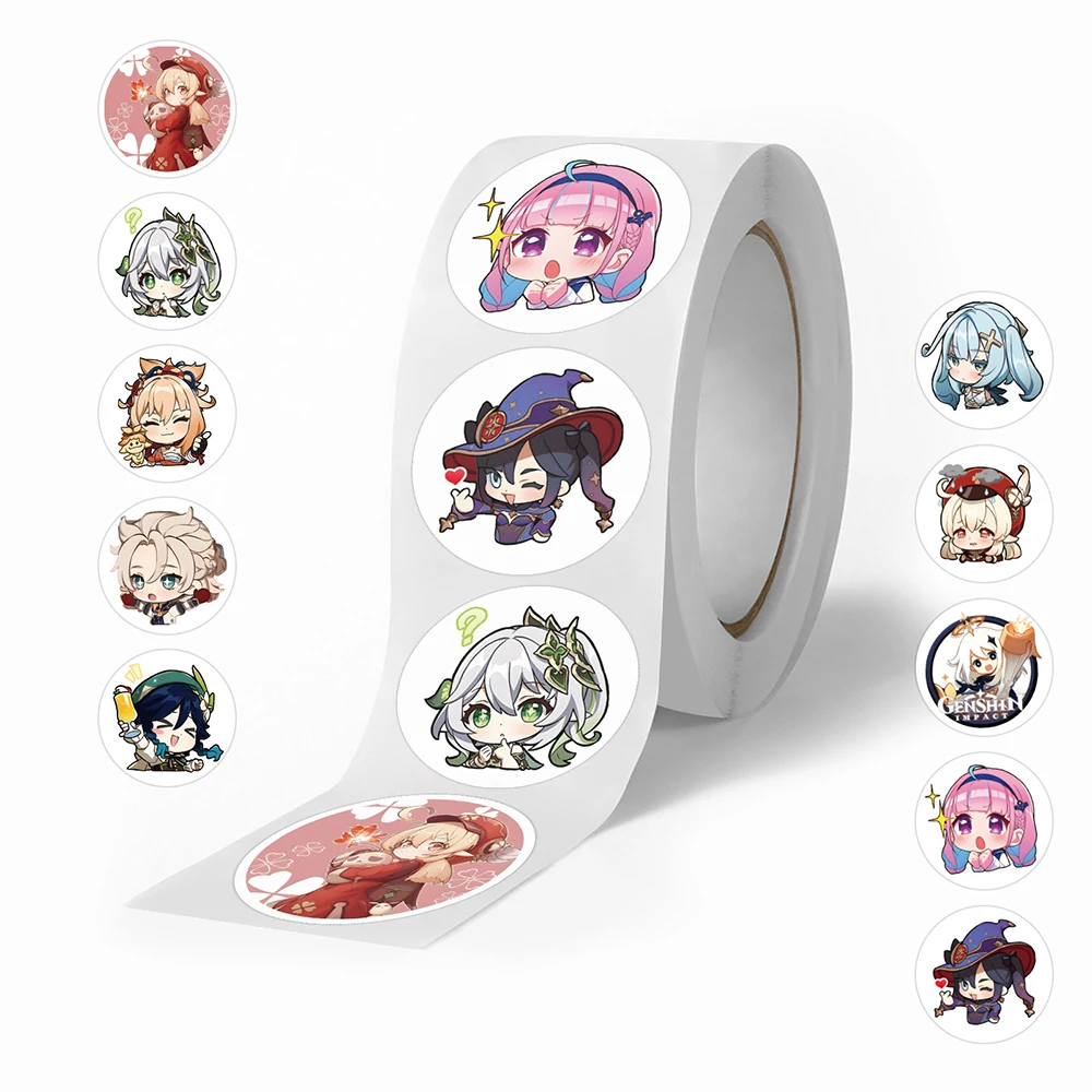 

500pcs Game Genshin Impact Sealing Stickers Cute Cartoon Anime Graffiti Sticker DIY Phone Laptop Kawaii Graffiti Decals Kids Toy