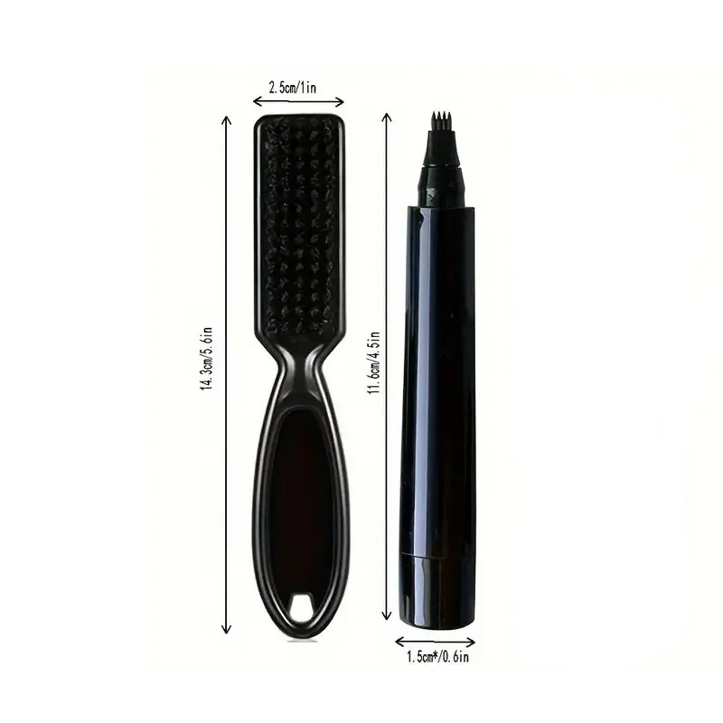 Beard filling pen kit beard enhancer brush coloring shaping tools waterproof black brown hair pencil man cosmetic