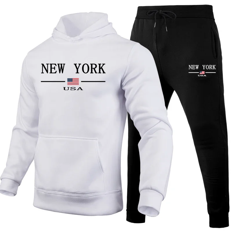 Men Casual Sportswear Tracksuit Hoodies Sweatpants