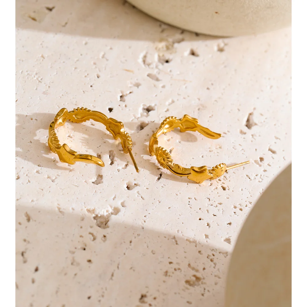 Yhpup Fashion Stainless Steel Earrings