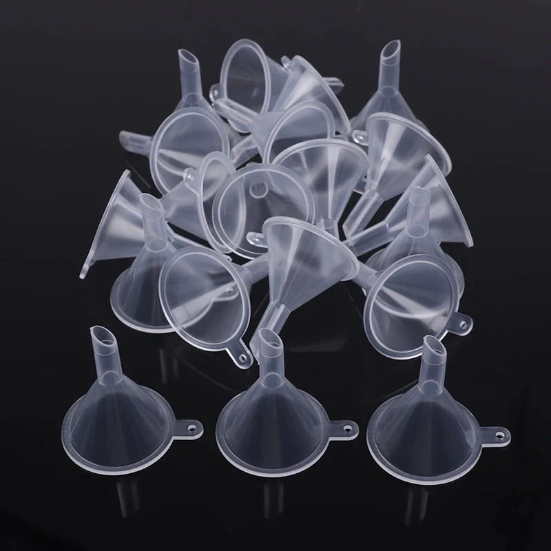 50-2Pcs Mini Funnel 3/5cm Transparent Liquid Oil Funnel Small Mouth School Laboratory Experimental Supplies Kitchen Tools