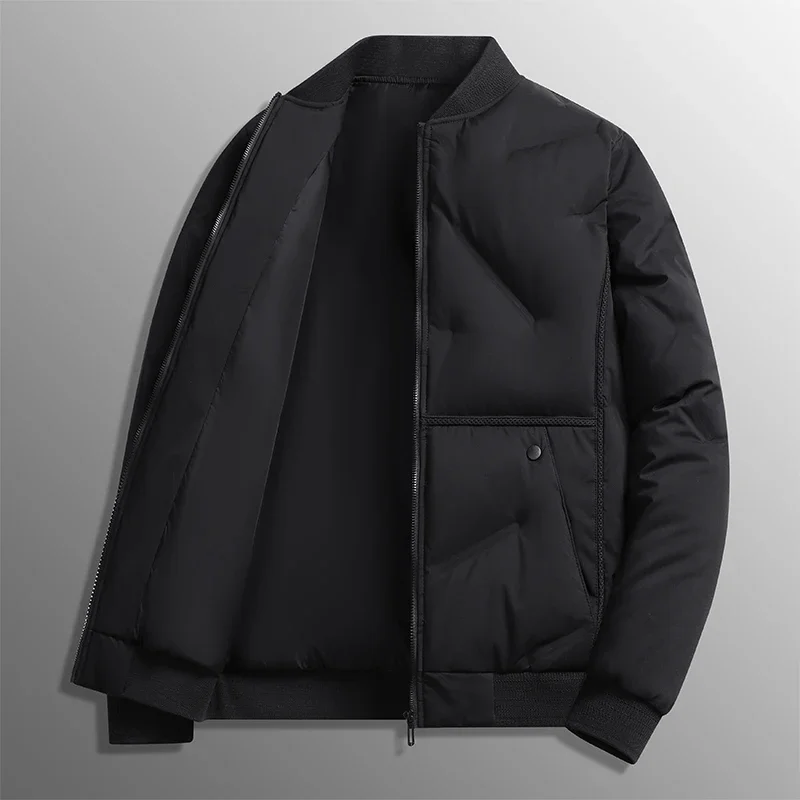 thumbnail image 1 of Chaqueta de plumón Chaqueta de plumón ultraligera para hombre 2024 Nueva chaqueta de plumón de pato gris Abrigo informal cálido con cuello de béisbol Ropa Chaqueta para hombre, 1 of 4