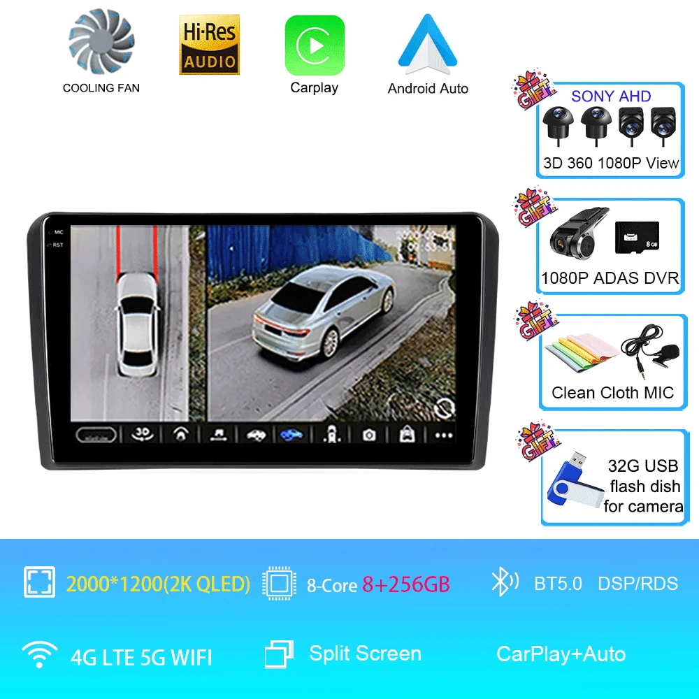8G 256G DVR 360 2K