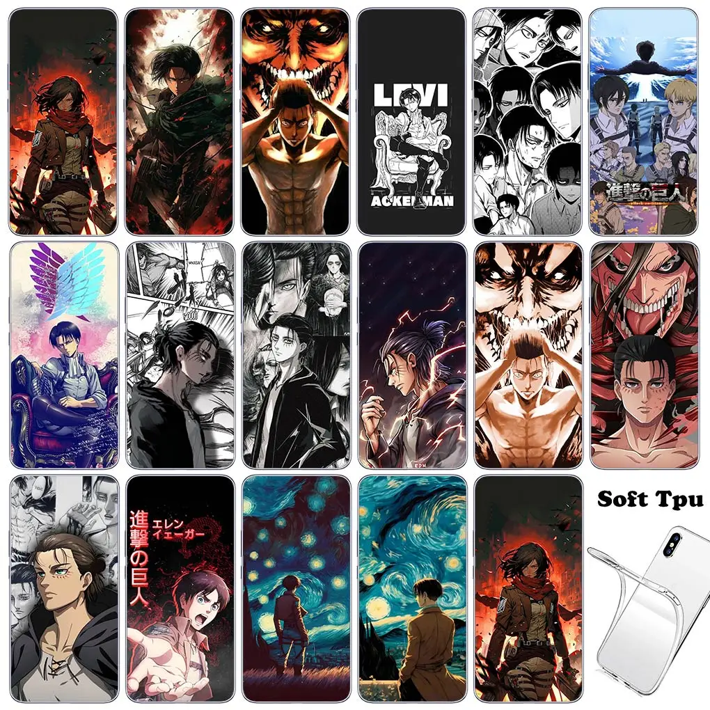 Attack on Titan Eren & Levi Soft Phone Cover