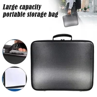 AT88-For Starlink MINI Storage Bag Carbon Fiber PU Fabric Storage Bag Large Capacity Anti Drop Waterproof Handheld Bag 2