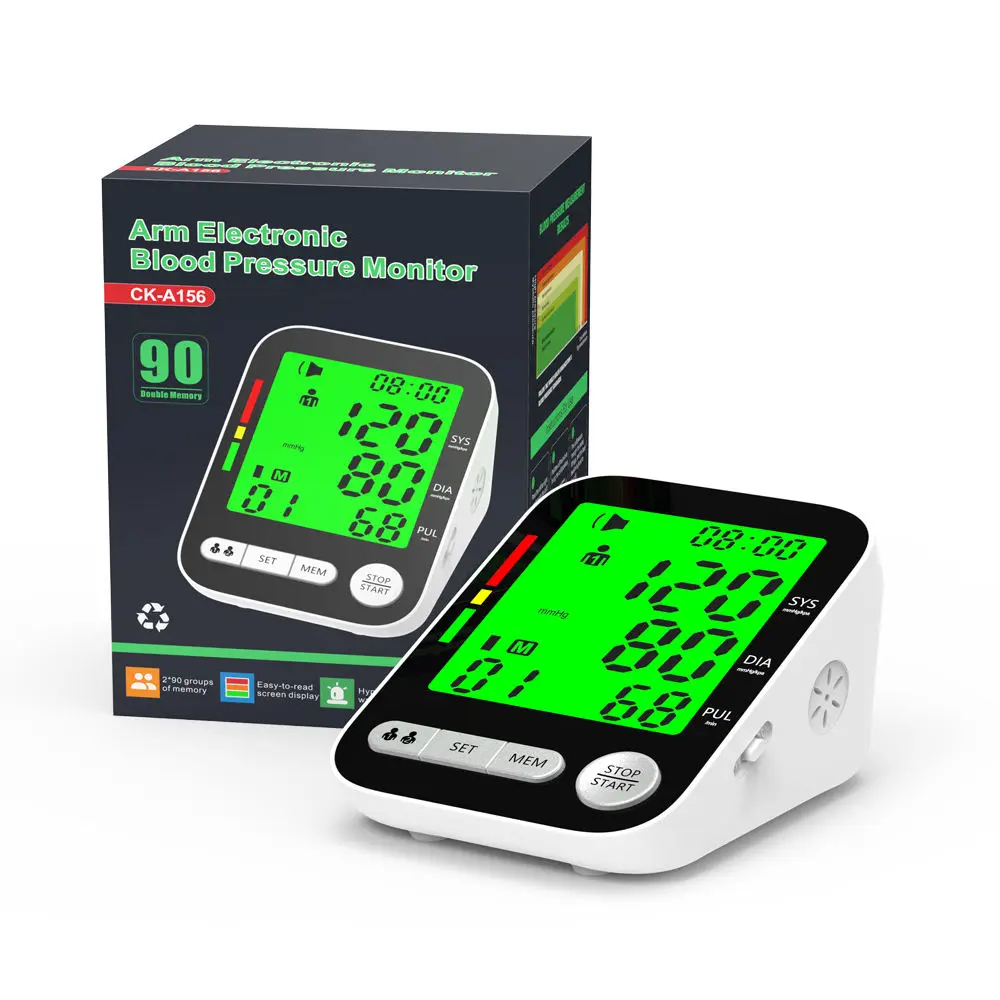 Blood Pressure Monitor Meter High Accurate Blood Pressure Monitor Digital Sphygmomanometer Bp Monitors Electronic Tonometer Arm Cuff Talking BPM Tensiometer