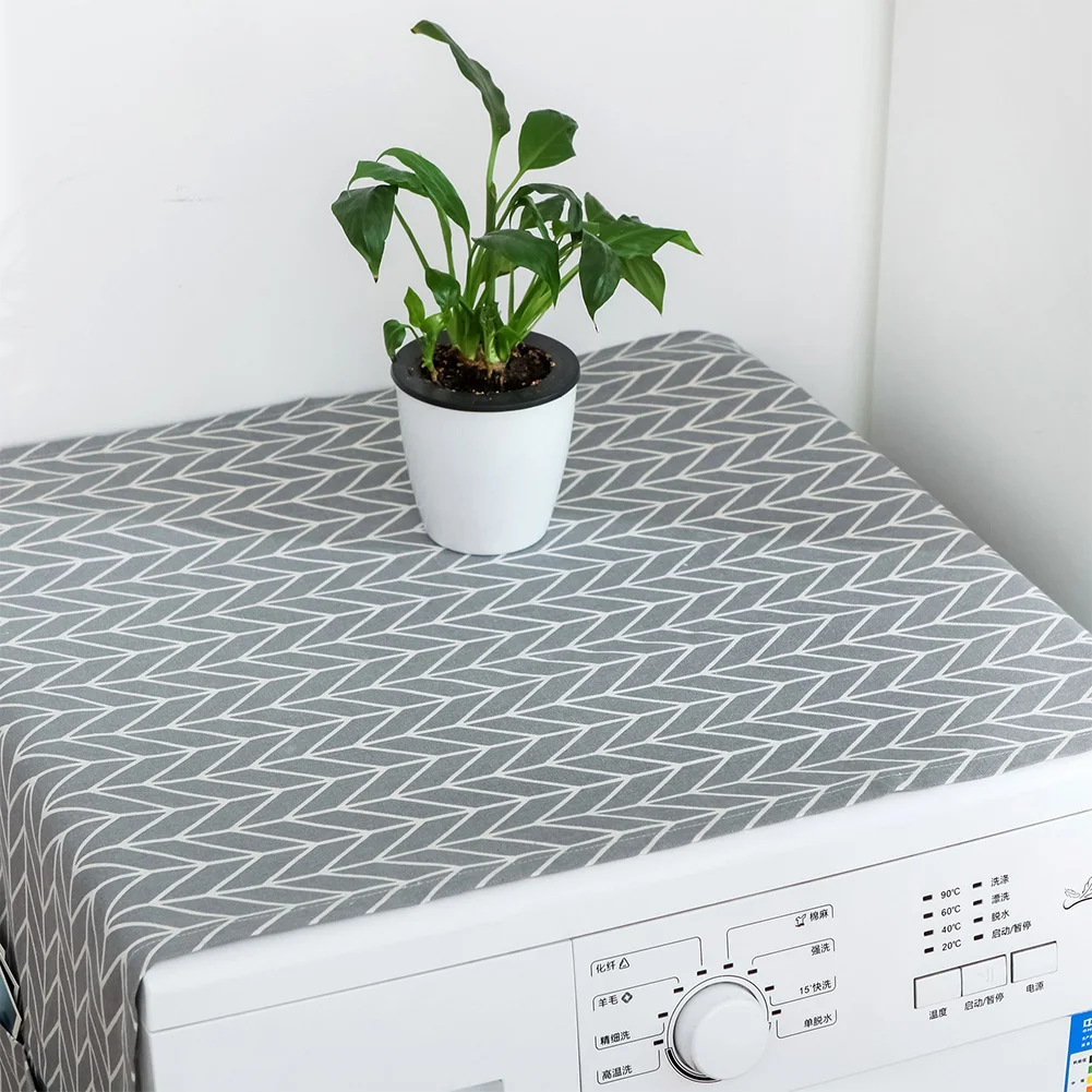 Accessories Washable Case Floral Dustproof Washing Machine Cover With Pockets Rustic Style Printing Dust Cover Waterproof washing machine cover