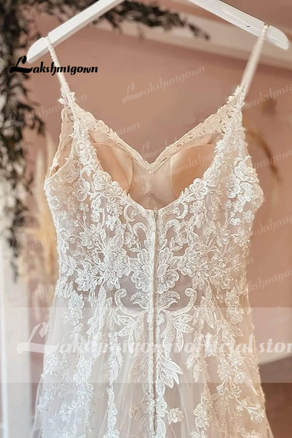 Lakshmigown Chic Lace A Line Wedding Dress 2022 Elegant Bridal Country Wedding Gowns Open Back Vestidos de Nova Brautkleid 5