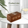 Wooden Digital Alarm Clock 3 Alarms Led Display Wireless 1