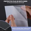 12pcs Acrylic Sheet Clear Blank Cast for LED Light Base, Thick Square Transparent Panel Board with Film for Table DIY 3