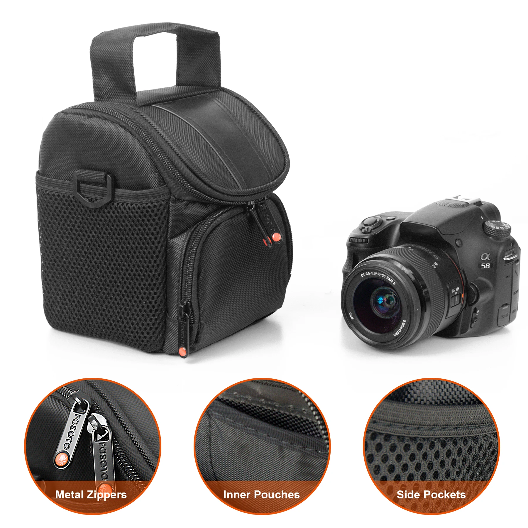 D11 Borse a tracolla per fotocamera DSLR Borse a tracolla resistenti all'acqua anti-shock per Canon Nikon Sony SLR Lens Photography Borse da esterno
