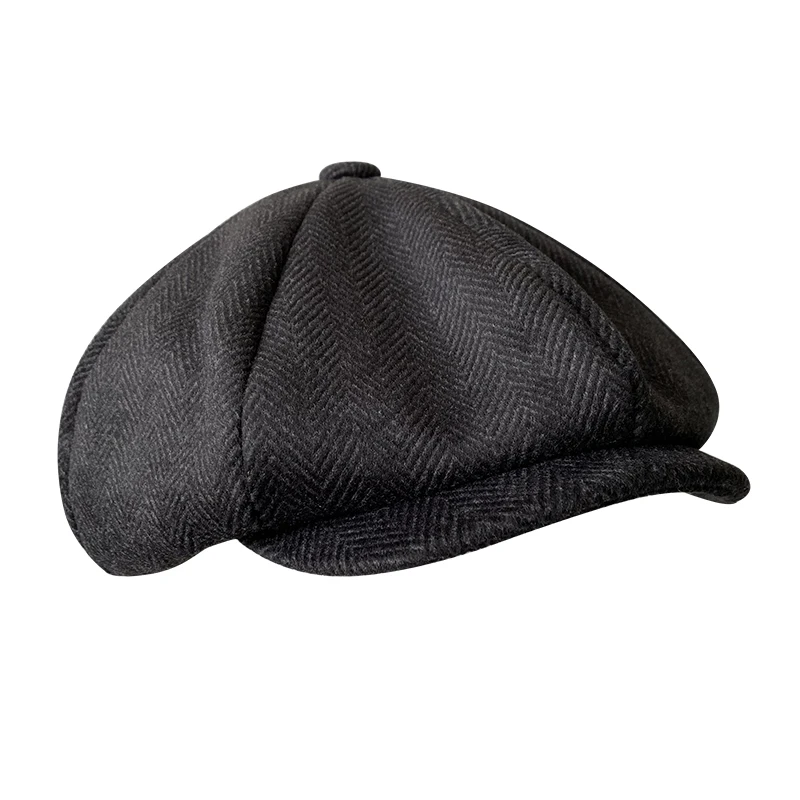 Newsboy Cap Men's cap New Men's Newsboy Hats Vintage Herringbone Octagon Cap Women Berets Gatsby Flat Hat BLM73