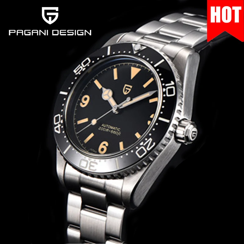 

Часы PAGANI DESIGN NH35 Мужские механические, брендовые водонепроницаемые деловые с сапфировым стеклом, нержавеющая сталь, 200 м