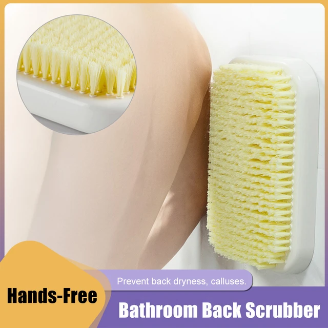 Bathroom Back Scrubber Hands-free Wall Back Exfoliator Cleaning Brush For  Shower Self-adhesive Dead Skin Cleaner Shower Brush - Bath Brushes, Sponges  & Scrubbers - AliExpress