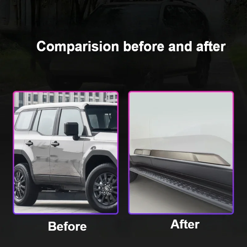 랜드 크루저 프라도 LC250 2024 차량 도어 사이드 트림 스티커 차량 바디 충돌 방지 보호기 자동차 외부 데칼 액세서리