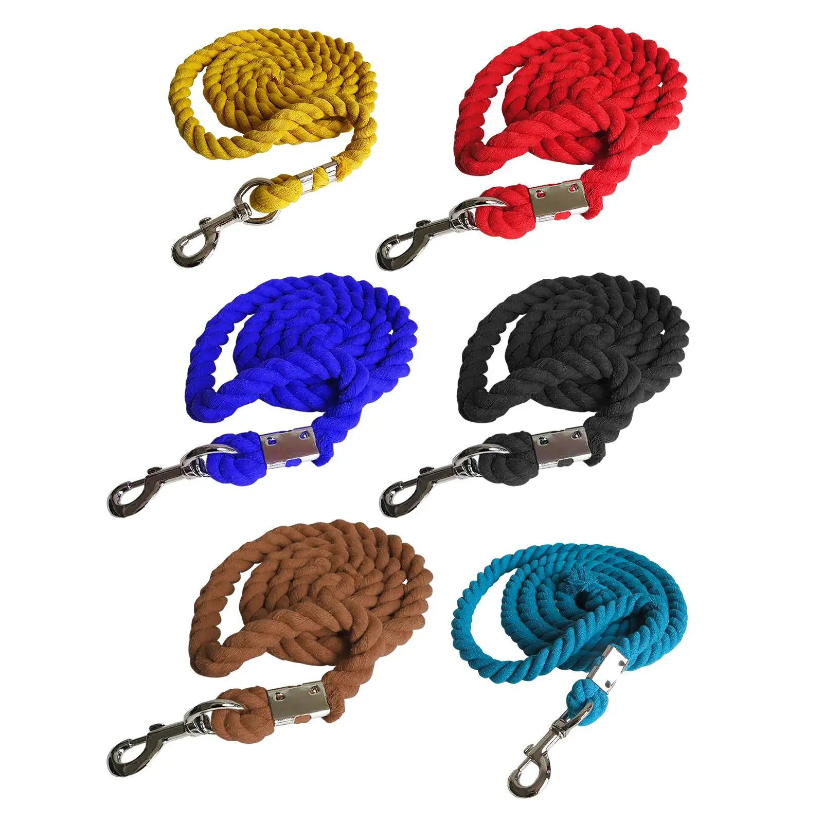 Horse Lead Rope Bolt Snap Clip Accessories Heavy Duty Handmade Braided Rope