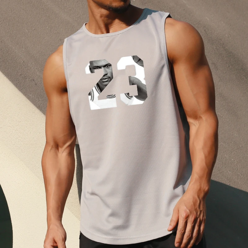 2023 Merk Gym Heren Mesh Casual Hardlooptank Top Mode Sport Mouwloos Sneldrogend Vest Workout Kleding Bodybuilding Single