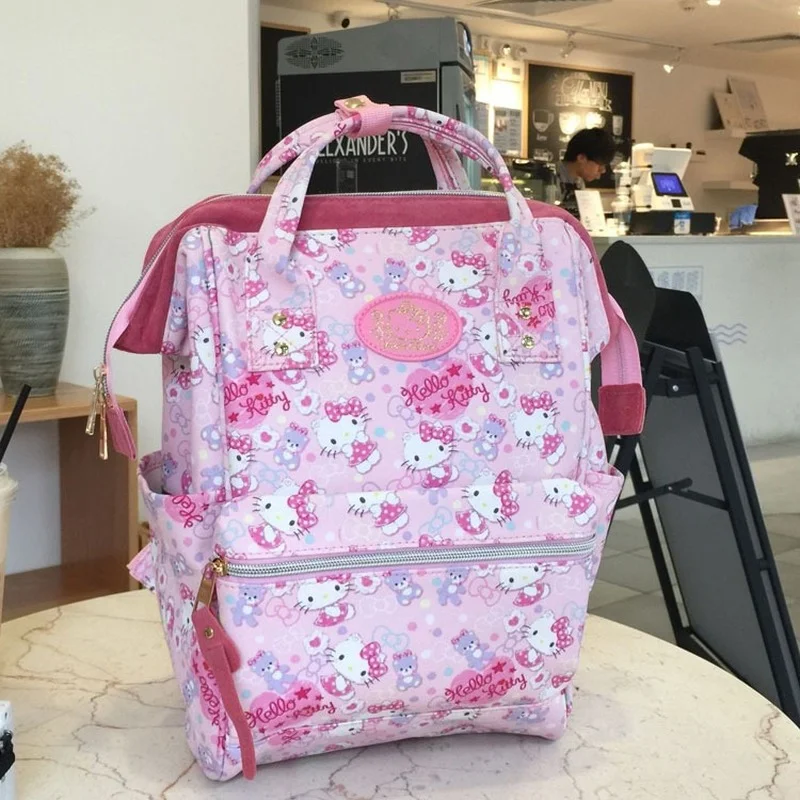 Hello Kitty Backpacks Cartoon Kawaii High Capacity Waterproof Leisure Bag
