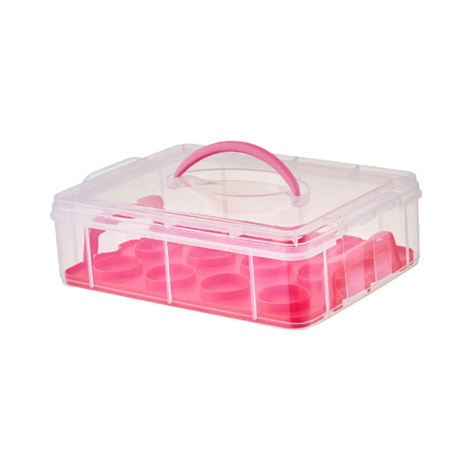 Cupcake Carrier Cupcake Box Stackable Reusable Dessert Holder Transports Box for Muffin Baked Treats Pastry Cheesecakes Cookie