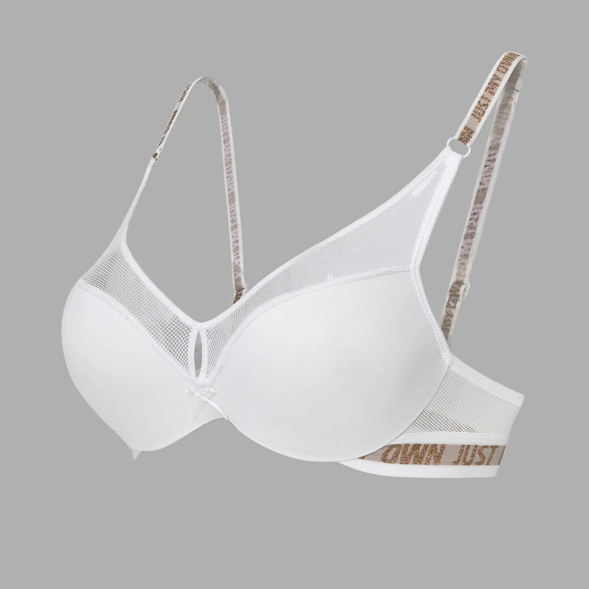 BEAUWEAR Thick Pad Push Up Bra with wire for Small Chest Women Letter Print Mesh Underwear Breathable 75B 80B 85B 90B - Image 6