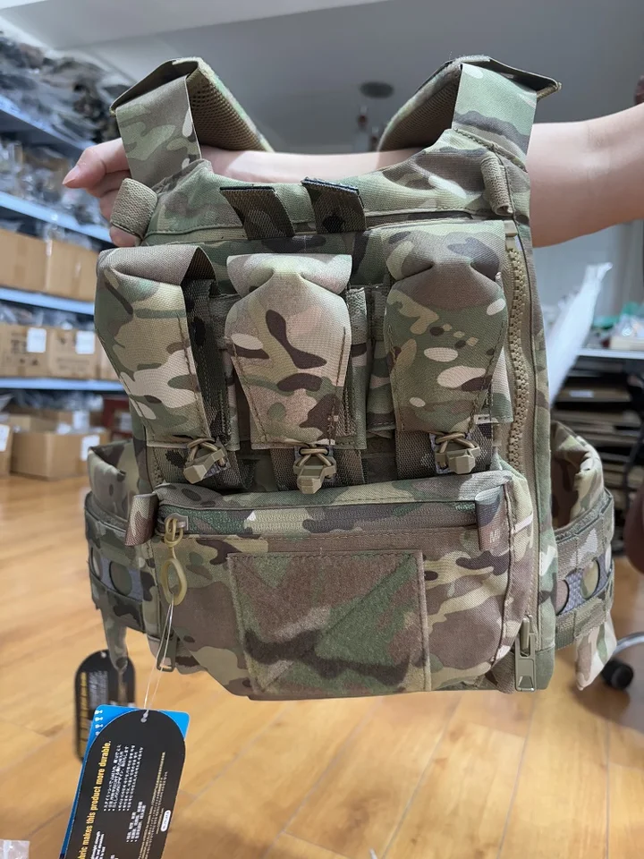 Gilet tactique modulaire léger FCPC V5 découpé au laser, en nylon 500D