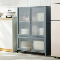 Multi-layer Kitchen Cabinet Living Room Sundry Storage Cabinets Small Apartment Multi-functional Floor-standing Kitchen Cabinets 1