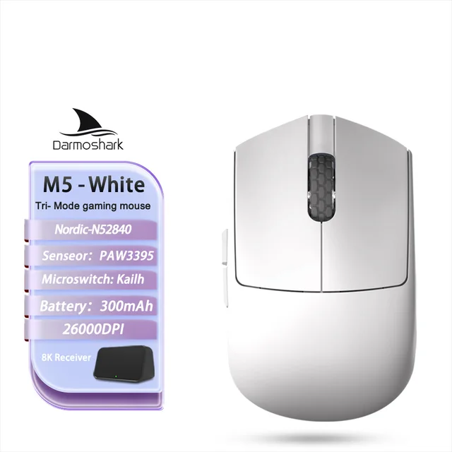 Darmoshark M5Air Forged Carbon Fiber Gaming Mouse Wireless 8K